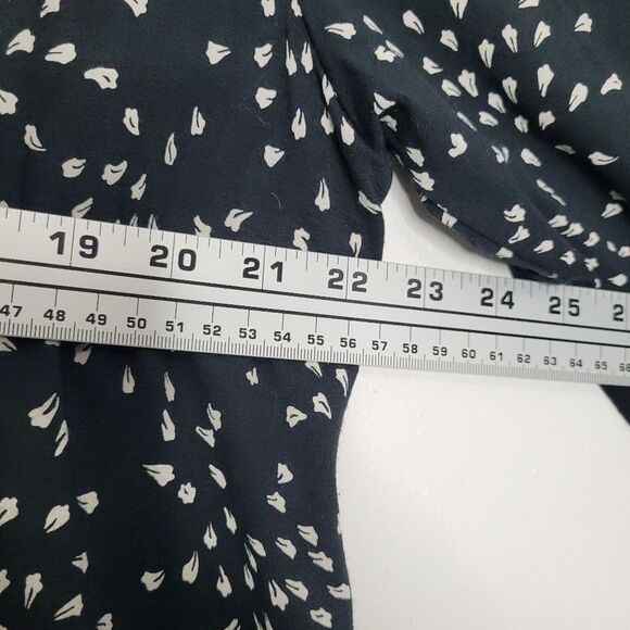 J Jill Wearever collection black cream all over print stretch pullover dress L - Picture 5 of 6